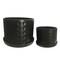 Kingston Living Ceramic Outdoor Diamond Planters with Saucers - 12" - Black - Set of 2